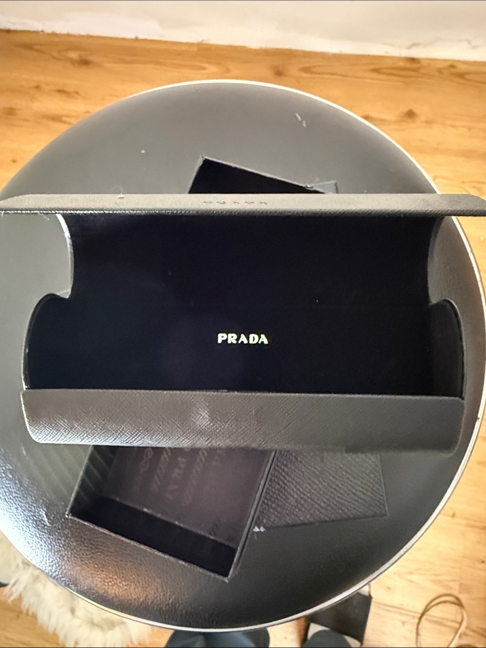 PRADA EYEGLASS CASE Black in box